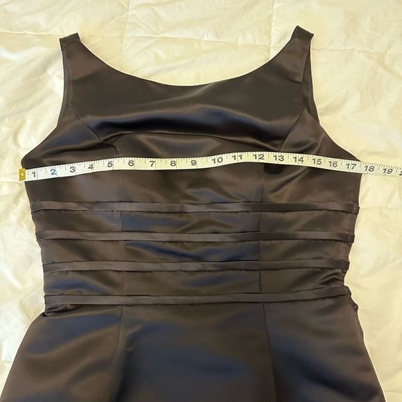 Vintage Women's dress satin cocktail wiggle exposed back no tag 90s Y2k medium - Picture 14 of 15